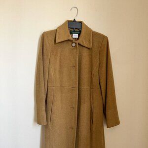 Vintage wool blend light brown coat